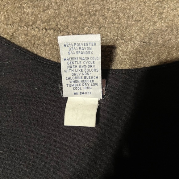 GAP Stretch Plain Solid Black Mock Wrap Wide Strap Tank Midi Dress Flowy Flares - Picture 4 of 9